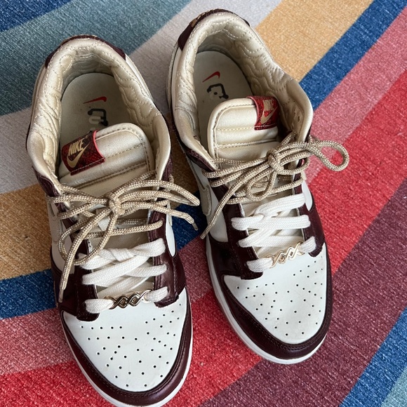 Nike Dunk Low LX "Sail/Team Gold/Burgundy Crush" Women's Shoe size 9 - Picture 2 of 11